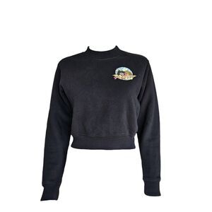 fiorucci disco angels crop sweat black sweatshirt